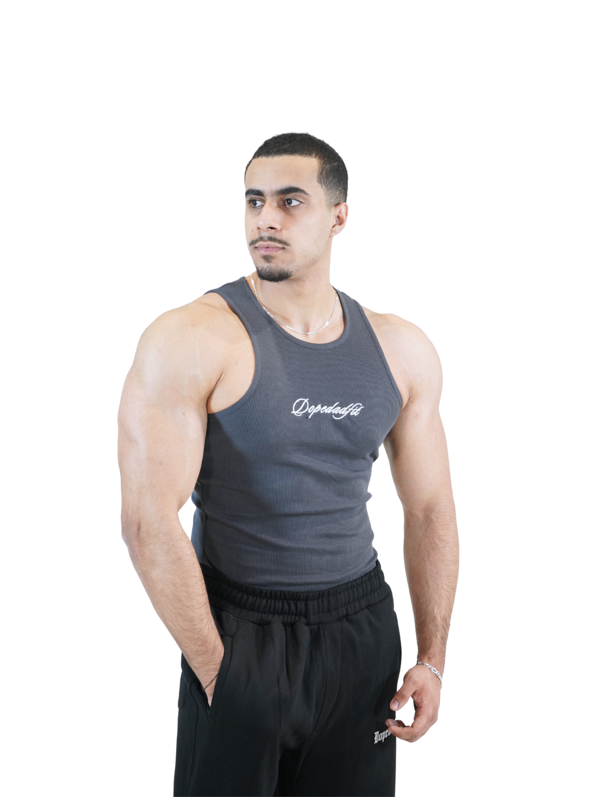 SCRIPT RIBBED TANK 2 Pack