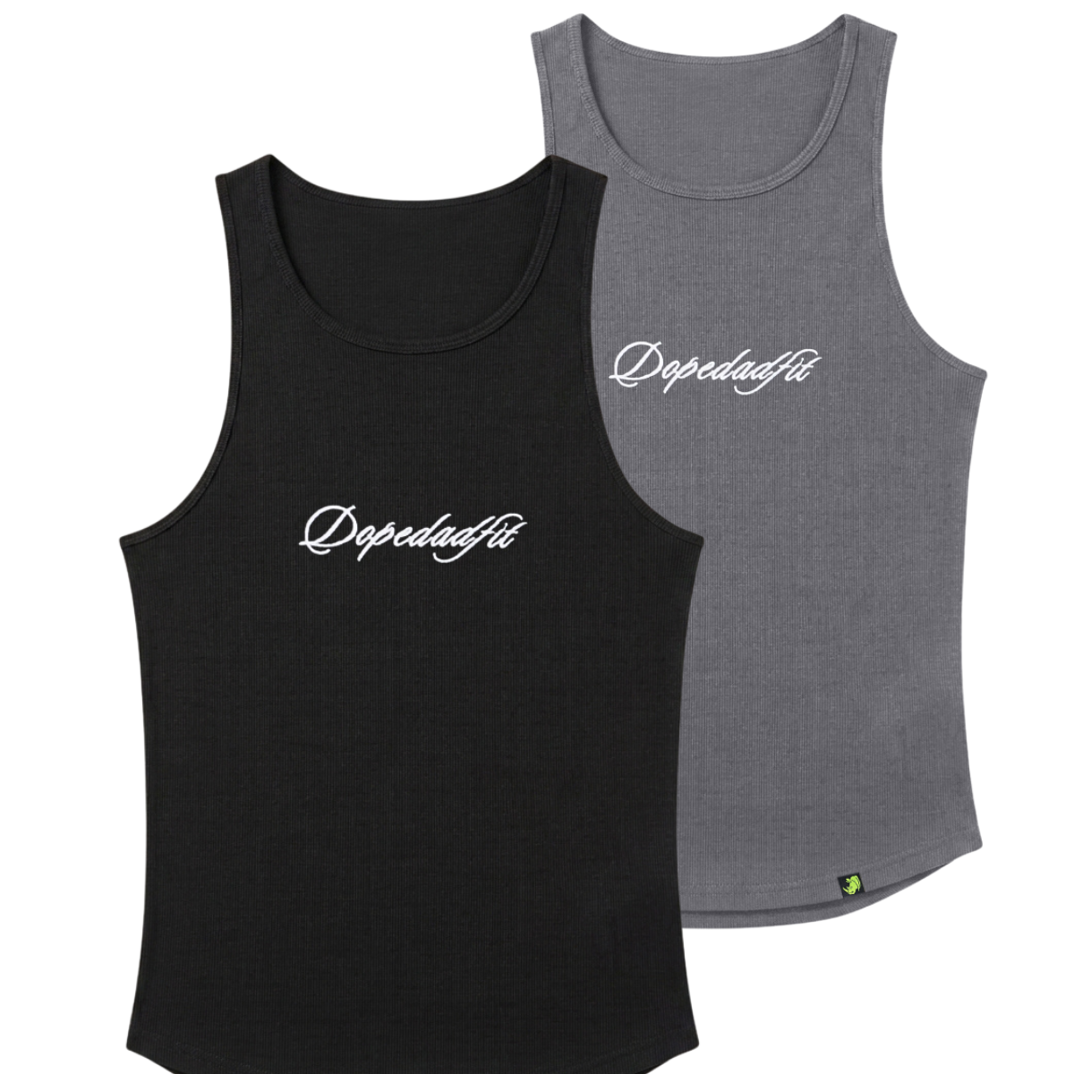 SCRIPT RIBBED TANK 2 Pack