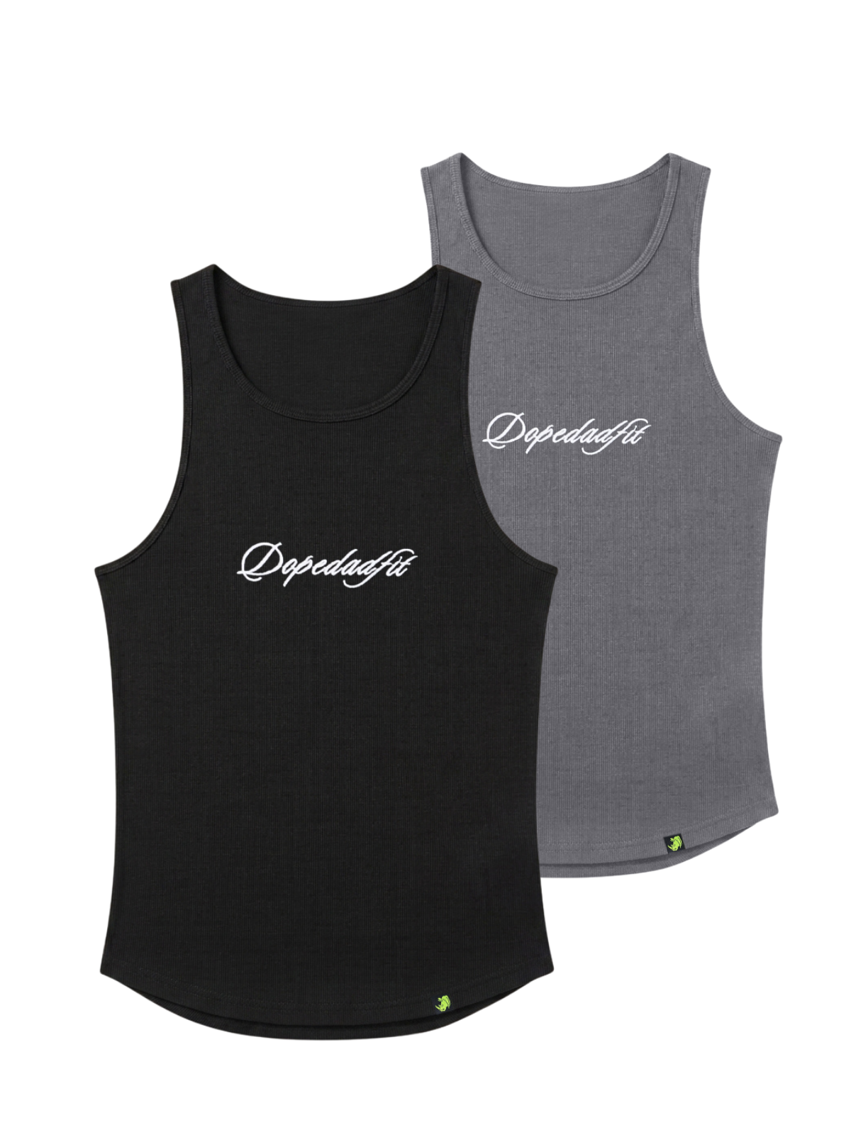 SCRIPT RIBBED TANK 2 Pack